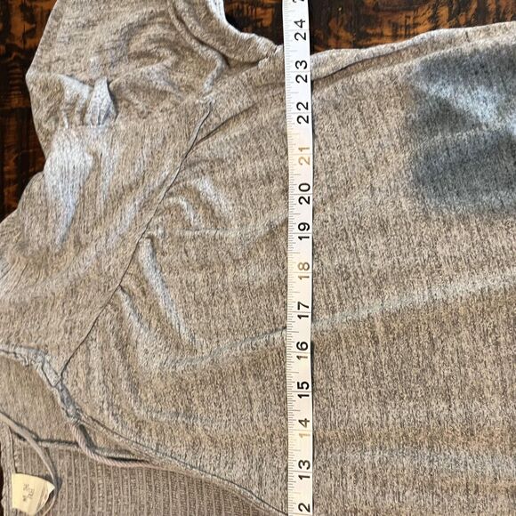 We The Free Sweater Womens Medium Gray Oversized Linen Blend Boho Tunic Top - Picture 6 of 7